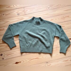 & Other Stories Sage Green Mock Neck Sweater